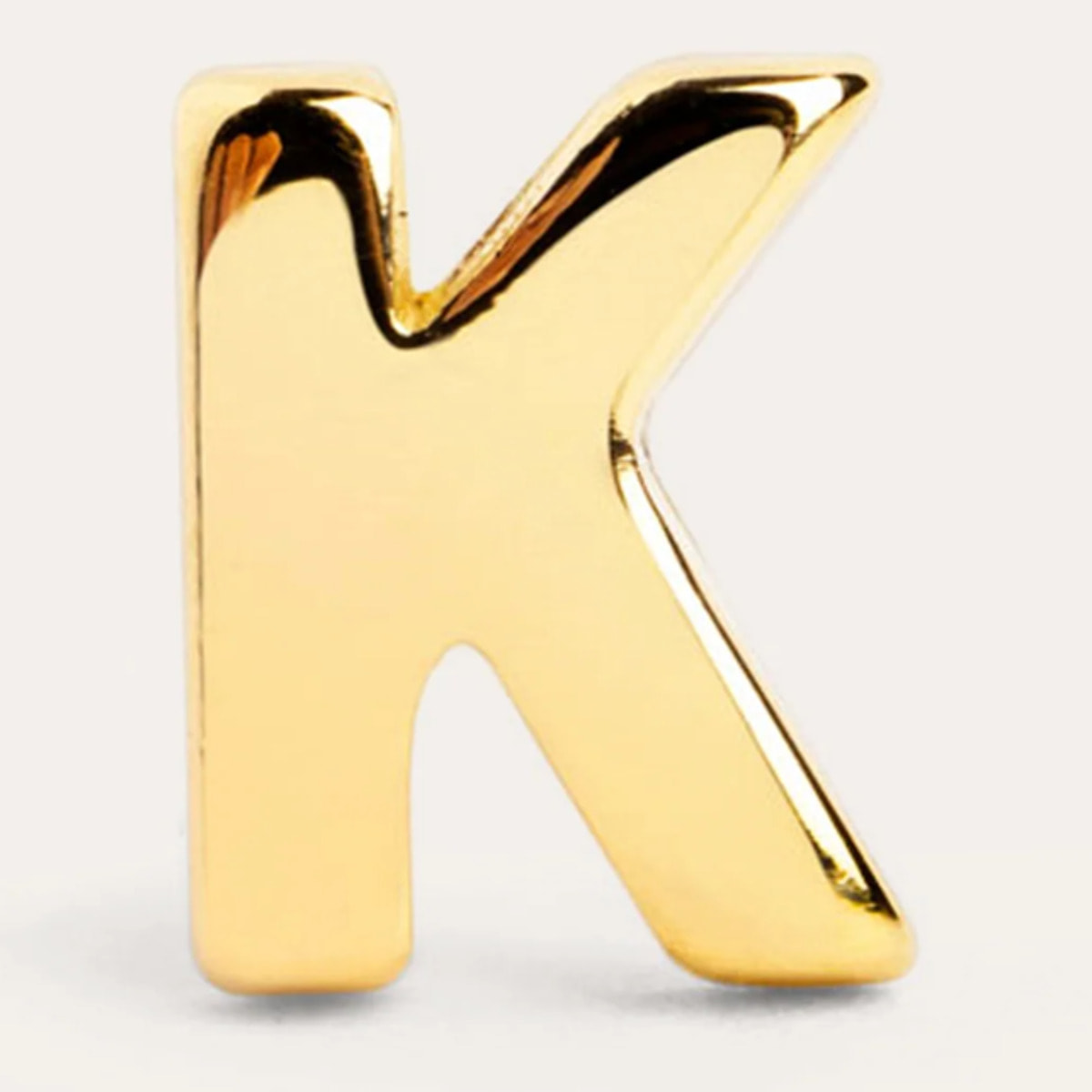 Pendiente Suelto Letter Plata Baño Oro