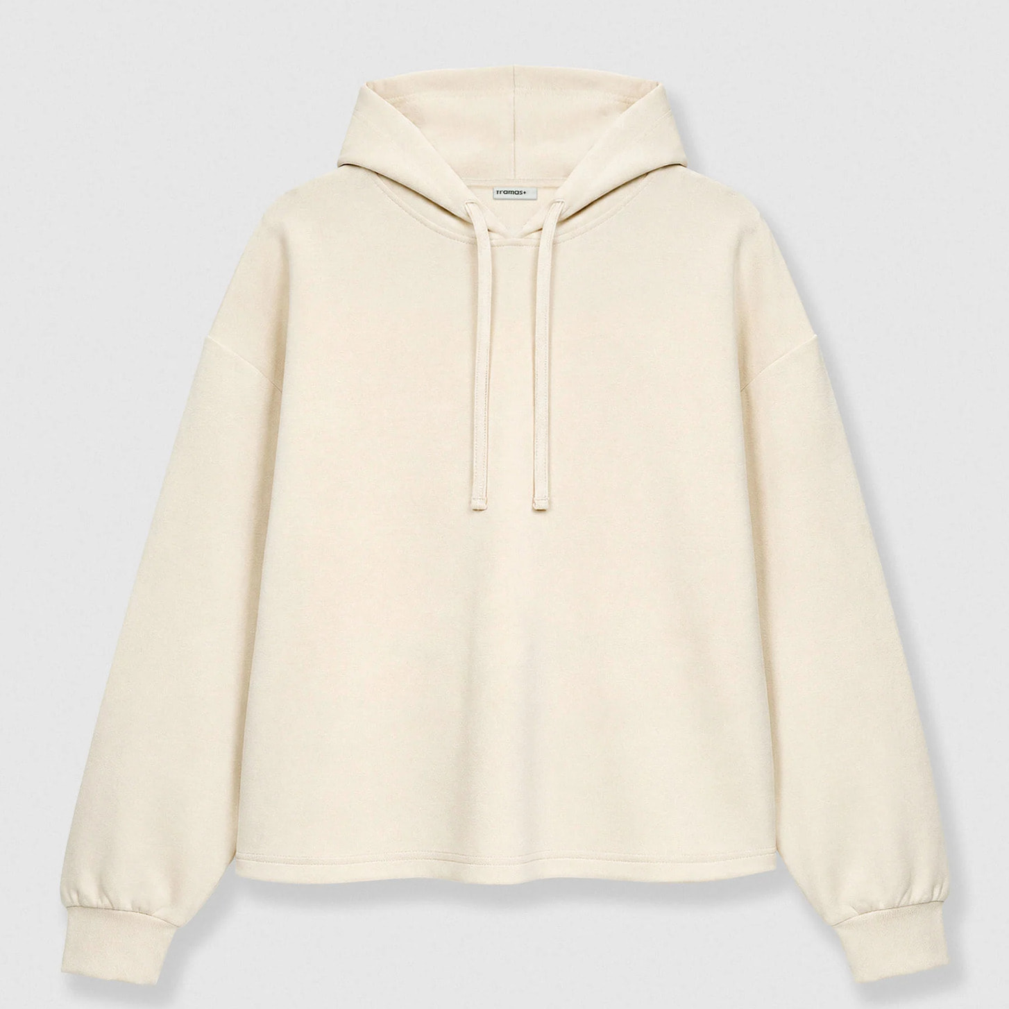 Felpa con cappuccio in stile modal da donna bianco naturale