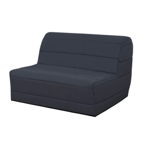 Banquette convertible Melissa, matelas Simmons, 140 x 190 cm, gris