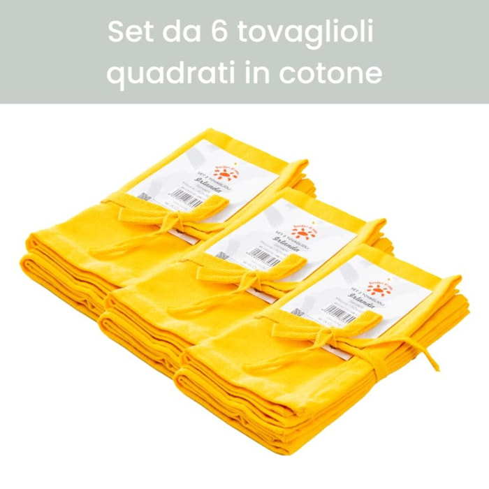 Set tovaglioli in cotone morbido e resistente, 6 pezzi eleganti e pratici, ideali per tavola quotidiana e occasioni speciali, rifinitura curata e design versatile, lavabili e durevoli, adatti a ogni stile di apparecchiatura, dimensioni 40x40 cm