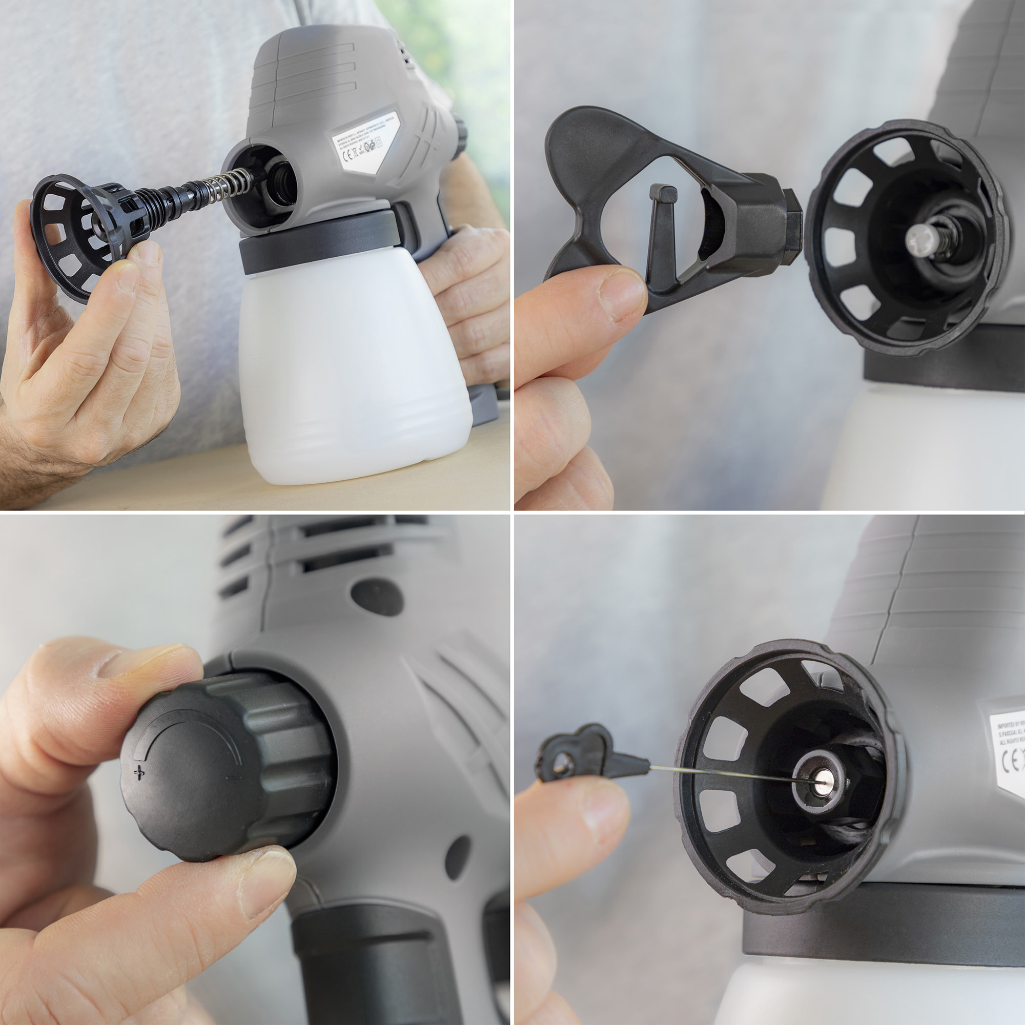 Pistola Elettrica Per Pitturare Spraint+ - Grigio - Silicone Senza BPA