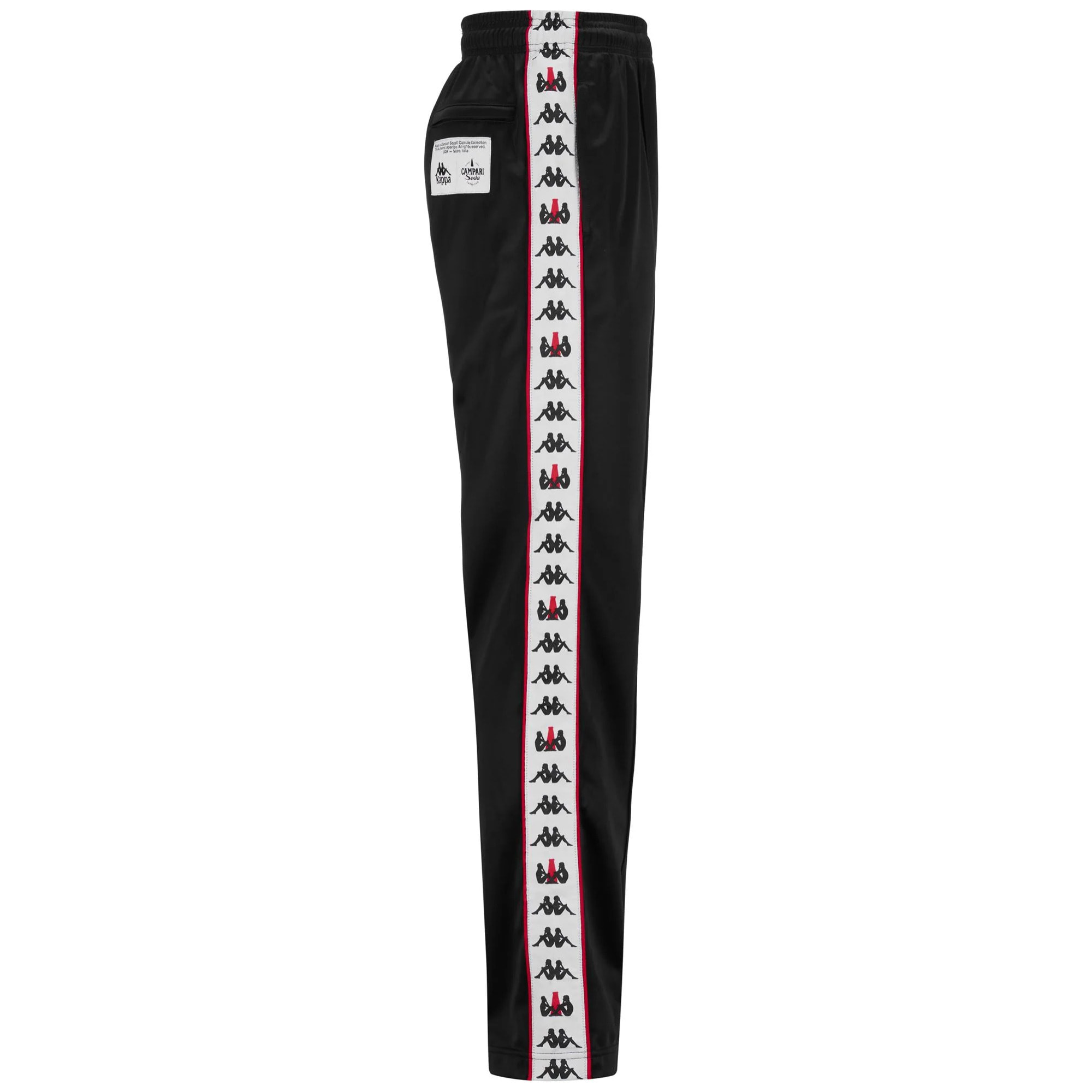 Pantaloni Kappa Uomo Carl Campari Soda Nero