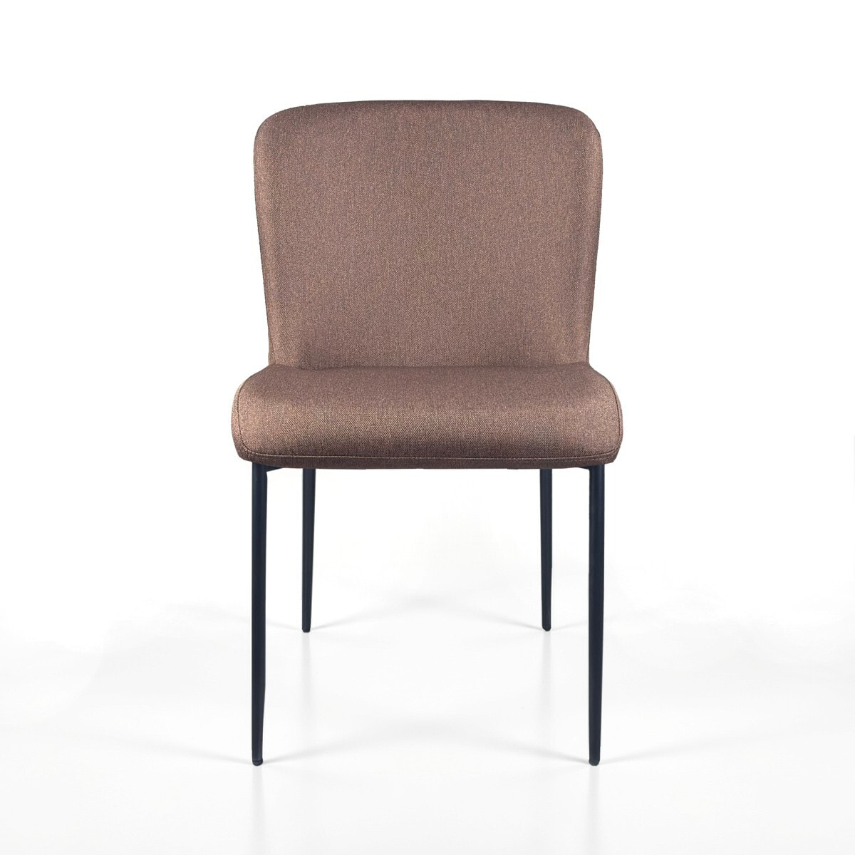 Lot de 2 chaises de salle à manger Tomasucci TRYUN, en tissu, marron, 59 × 49 × 82 cm