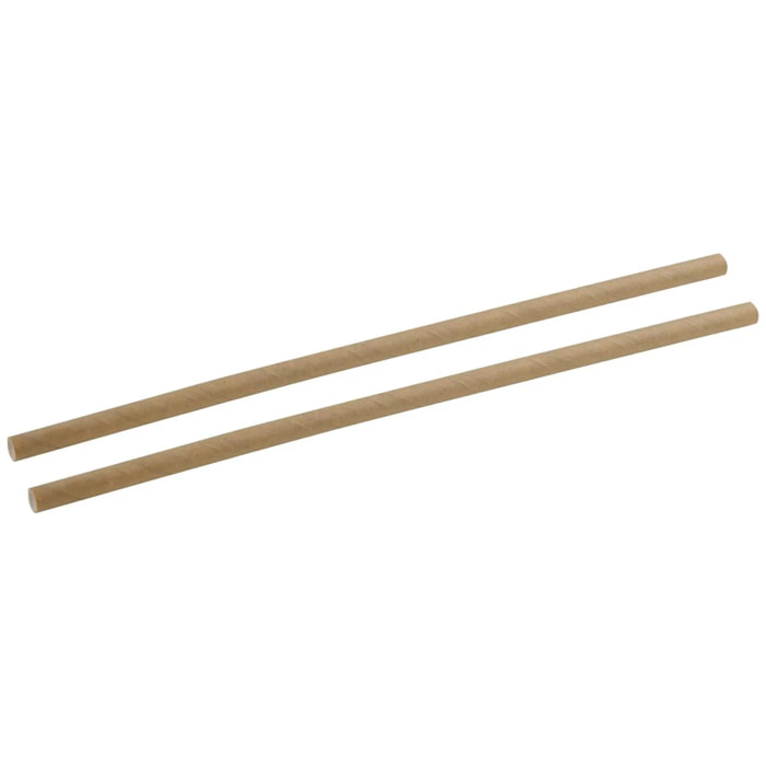 Boite de 250 pailles en papier brun 21 cm Fackelmann Nature