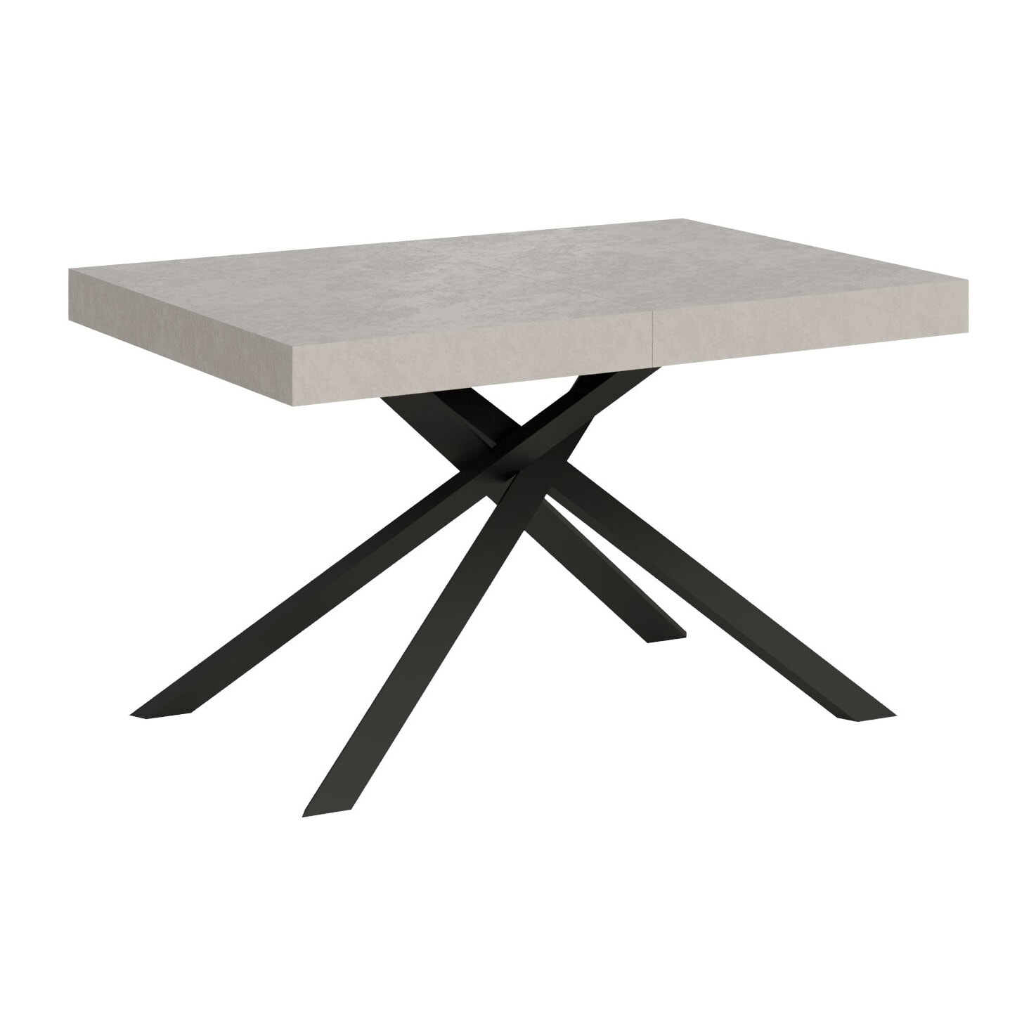 Tavolo allungabile 90x120/224 cm Karida cashmere gambe antracite