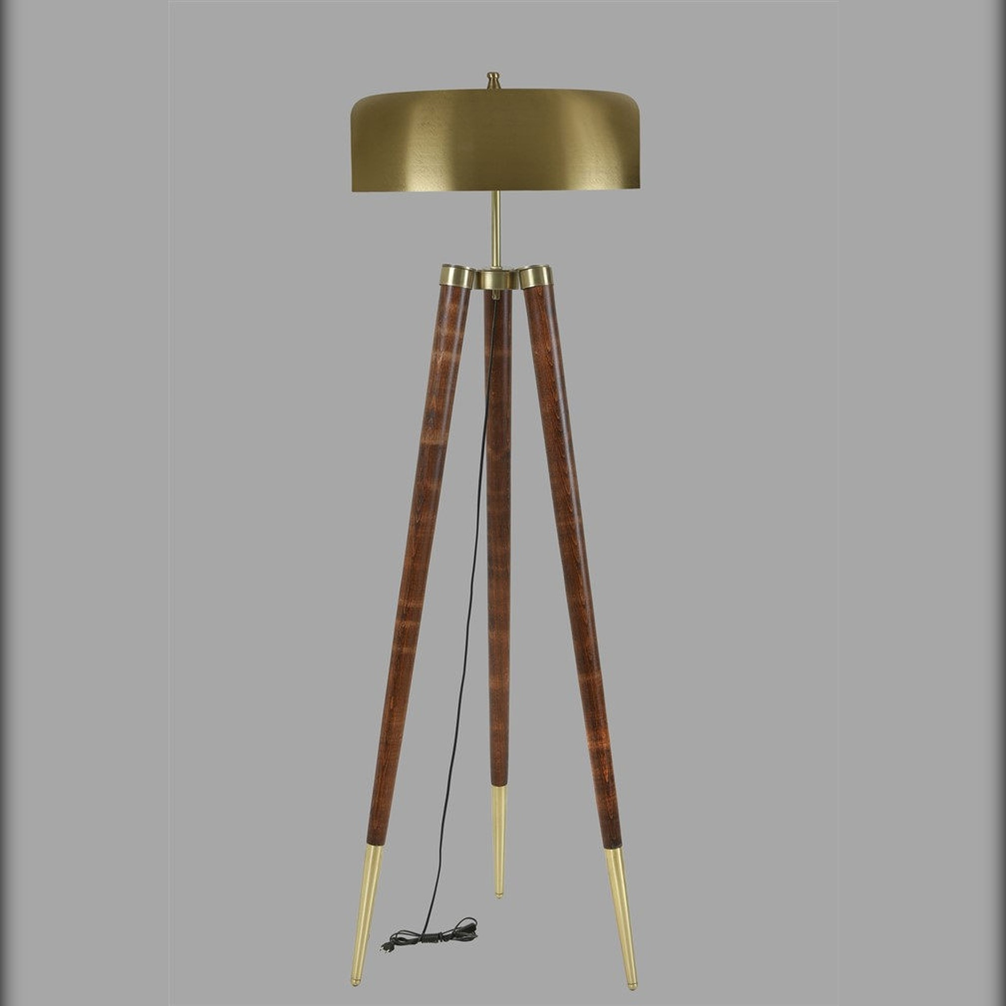 Lámpara de pie - Oro Nogal, 48x48x165