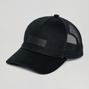 Gorra Brooklyn negra con detalle de piel sintética Polo Club