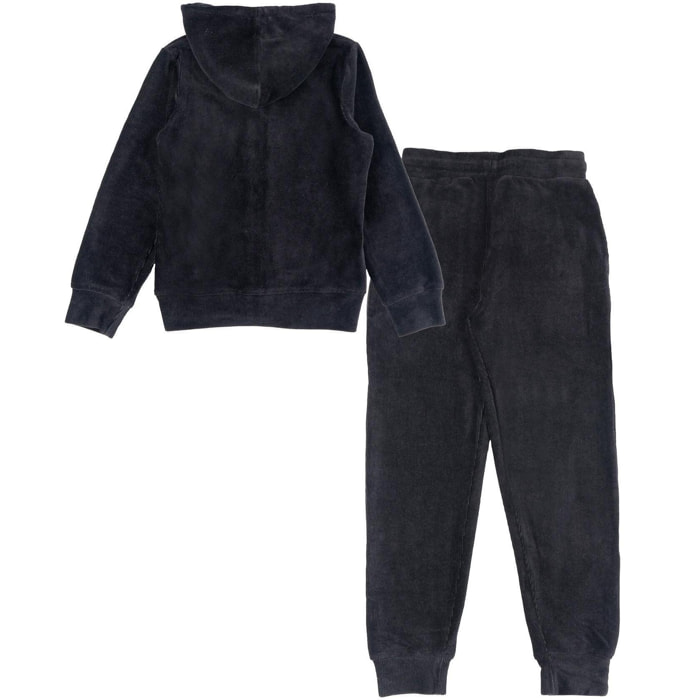 Tuta invernale da bambina in velluto con cappuccio e zip Leone 1947 Fresh