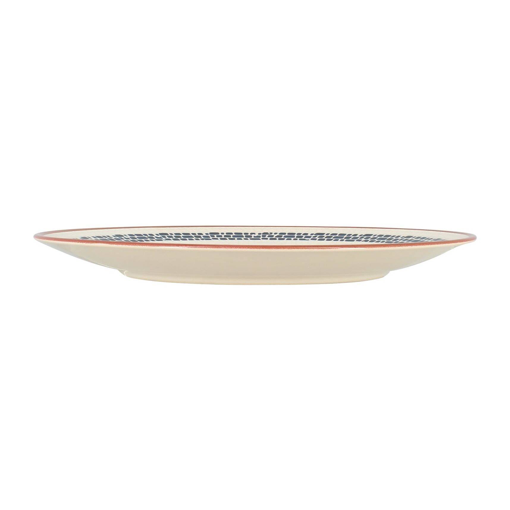 Lot de 6 assiettes plates en faïence blanche 26cm AMATXI