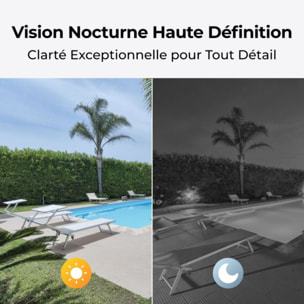 Caméra de surveillance REOLINK B420 + panneau solaire Blanc