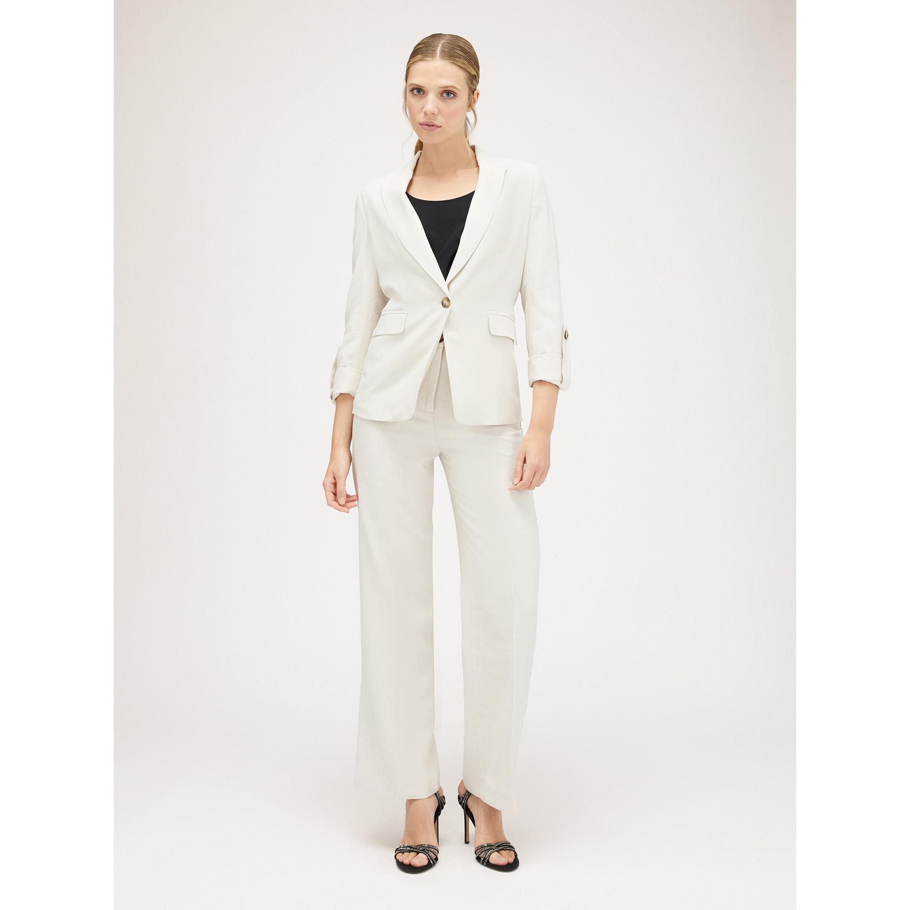 Motivi - Blazer fluida monopetto - Bianco