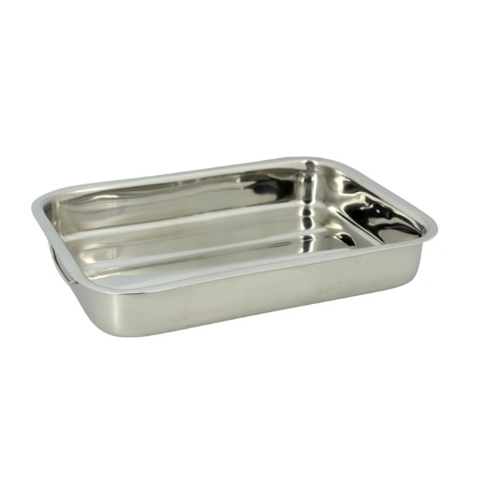 Plat à four rectangulaire en inox avec poignées 35x25cm HARRY