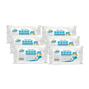Pack 6x Toallitas Bebé Mimidu ECO 60 Uds