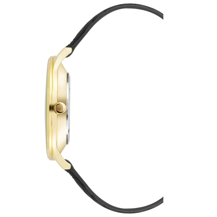 Reloj Nine West NW-2560BKBK Mujer Analogico Cuarzo con Correa de Cuero