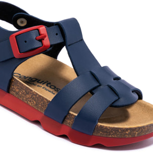 Sandalias Unisex Bio Hebilla En Azul Marino