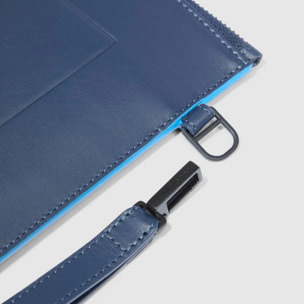 Piquadro Pochette porta iPad®Pro 11 in pelle con tasche per AirPods® e Piquadro Smart Tracker