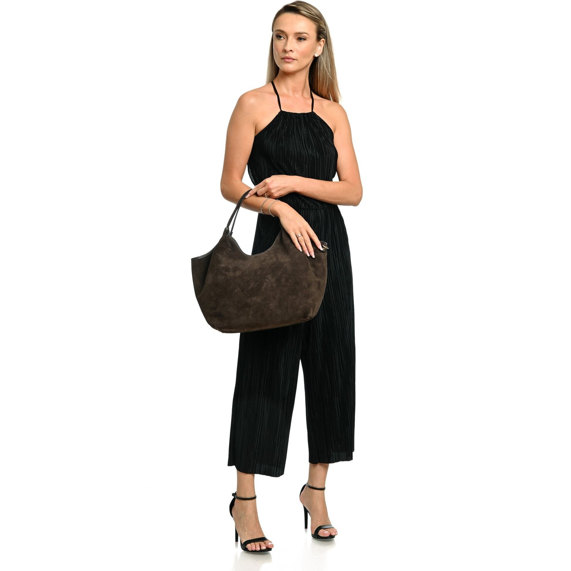 Borsa a tracolla Anna Luchini Marrone