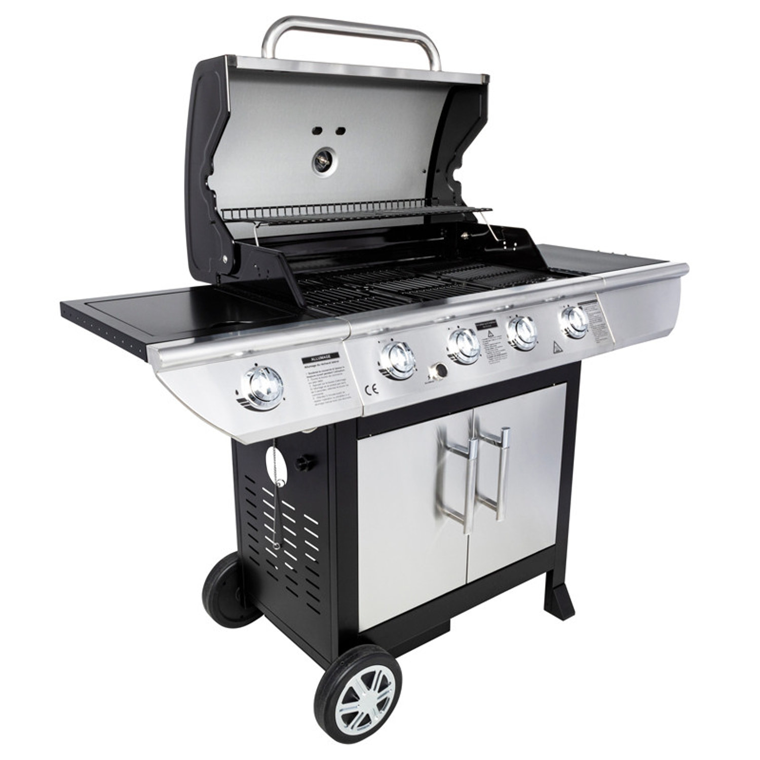 Barbecue au gaz BRISBANE - 4 brûleurs 14kW + plaque de cuisson