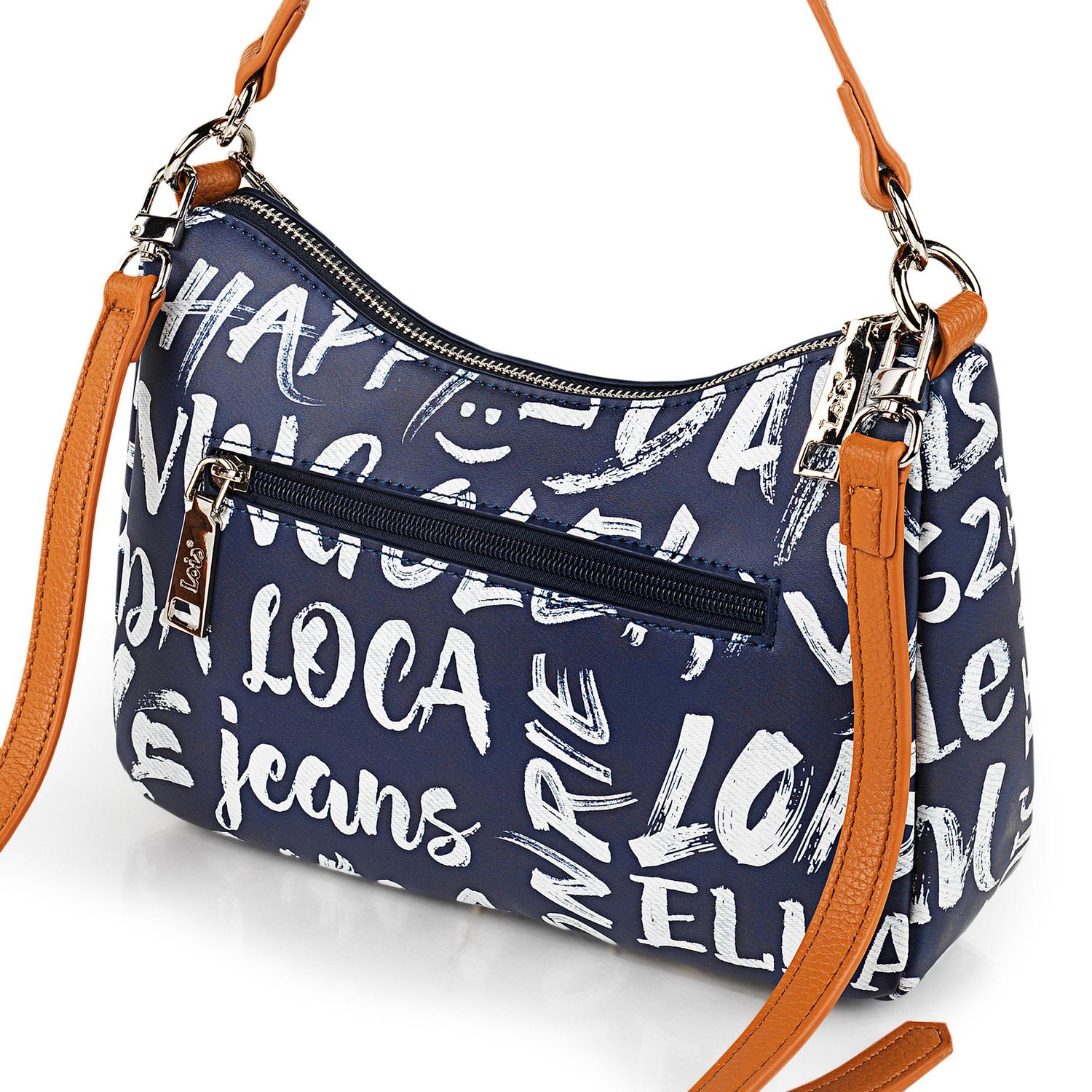 Bolso Bandolera Mujer Sint/Pu Lois Words Azul Marino