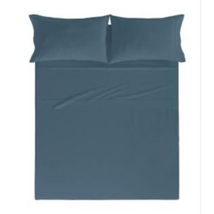 Drap plat PURE en coton percale - pétrole