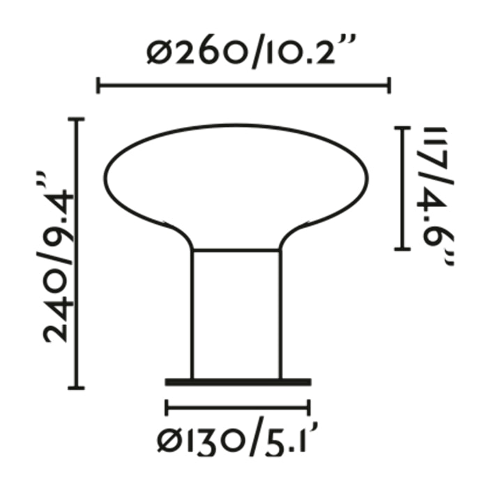 BULB'S 240 Lampada sopra muro grigio scuro