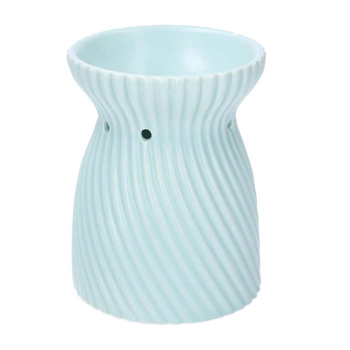 Bruciaessenze in ceramica verde tondo cmø10h13