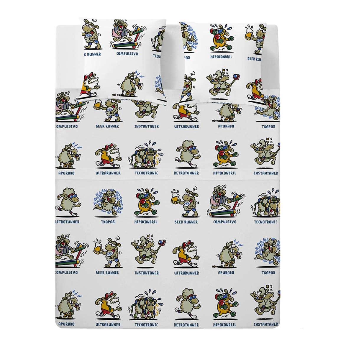 Sábana encimera Kukuxumusu Kukuxurunners - 100% algodón -