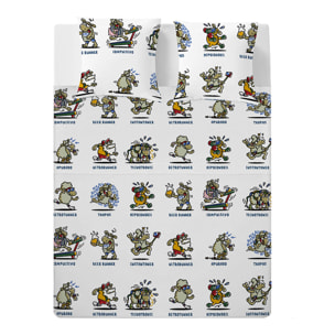 Sábana encimera Kukuxumusu Kukuxurunners - 100% algodón -