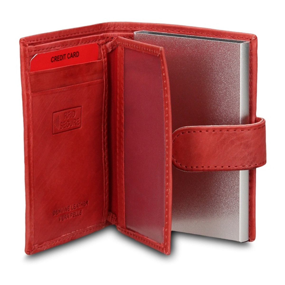 Portafoglio uomo in vera pelle - Modello Astor Prime - Casual - 7.5 x 10.0 x 2.0 cm