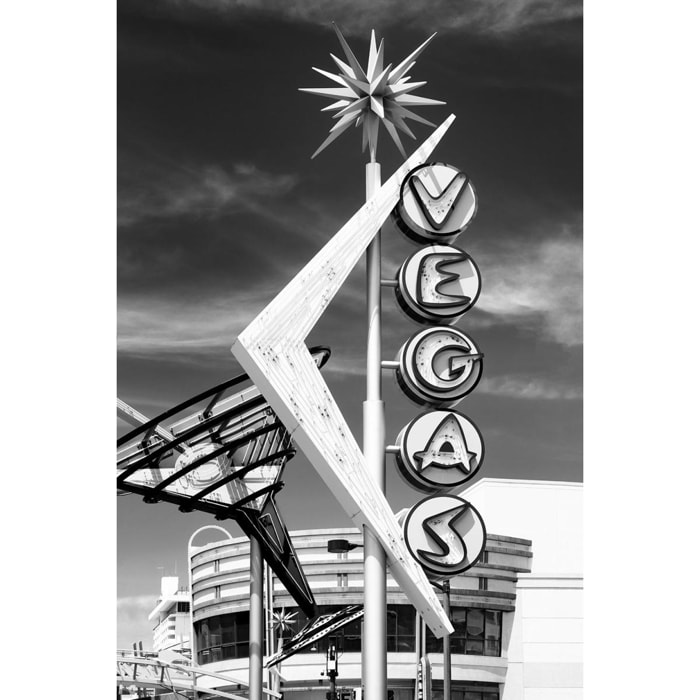 Tableau noir et blanc Vegas vintage Toile imprimée