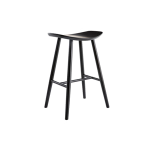 Tabourets de bar noirs H65 cm (lot de 2) DEMORY