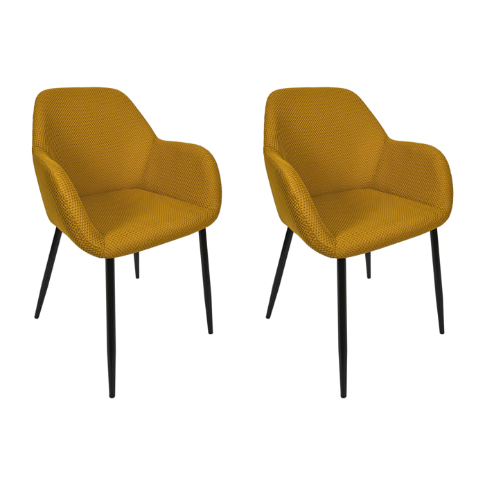 Fauteuil Atome Jaune - Lot De 2