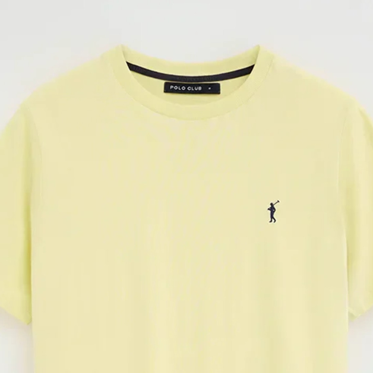 Camiseta amarillo claro de manga corta y bordado Rigby Go