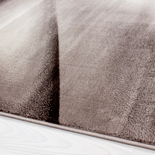 MIAMI - Tapis de salon à motif graphique marron - MIA6590MAR