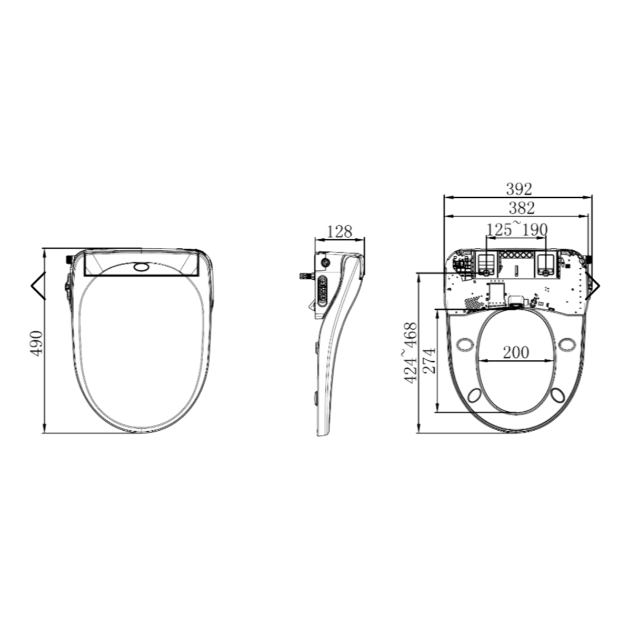 by Siko Siège Abattant Bidet japonais SoftClose, blanc (SATB094)