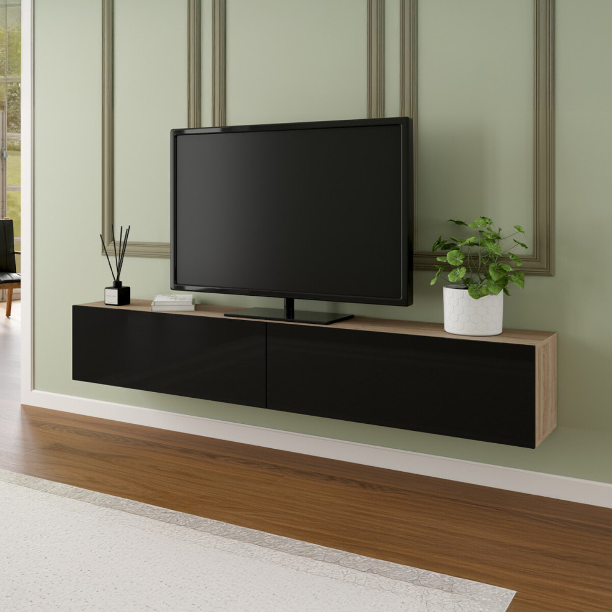 Meuble TV suspendu Michigan L180cm