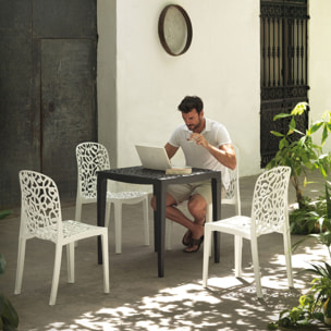 Set 6 sillas flora antracita