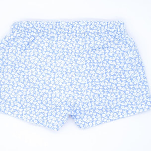 Bóxer de flores azul celeste.