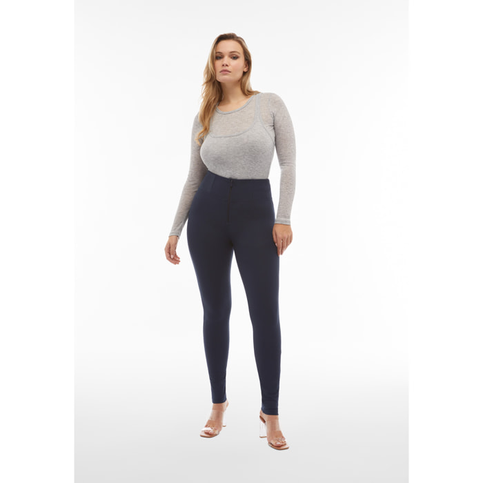 Pantaloni push up WR.UP® vita alta superskinny in cotone