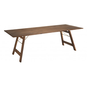 VICTOIRE - Table de jardin 6/8 personnes rectangulaire pliante 220x90 cm en bois acacia huilé