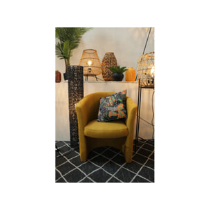 Fauteuil cabriolet en tissu avec accoudoirs - LILOU