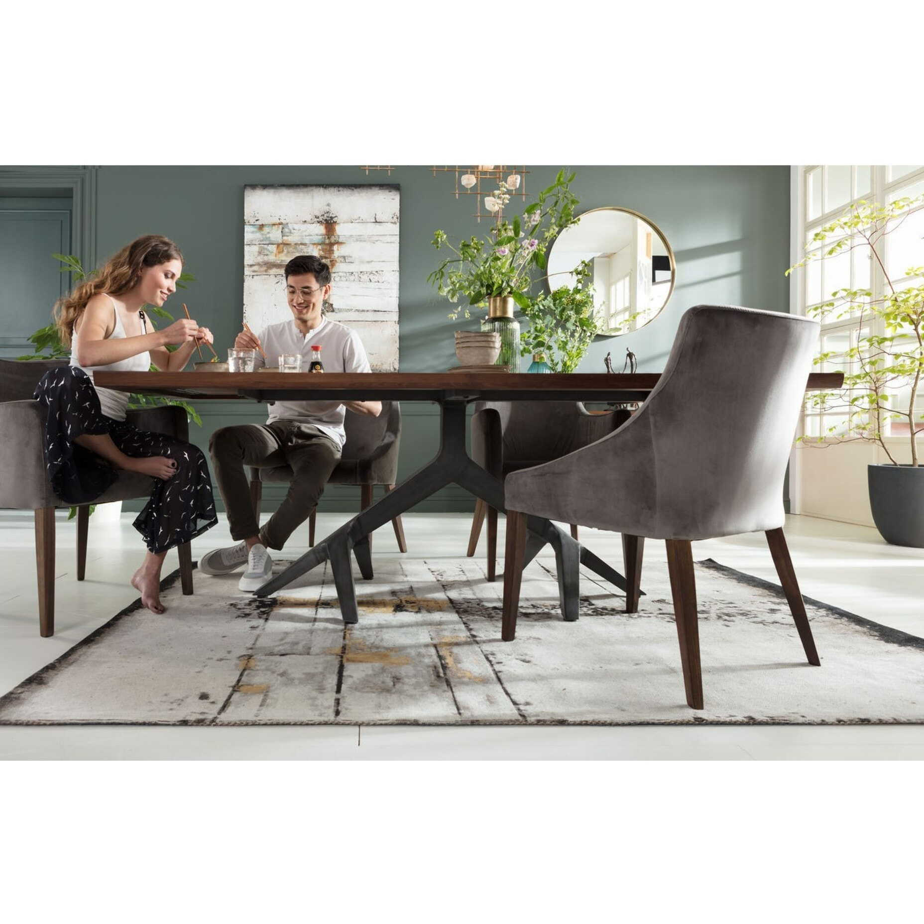 Tapis Abstract gris Kare Design