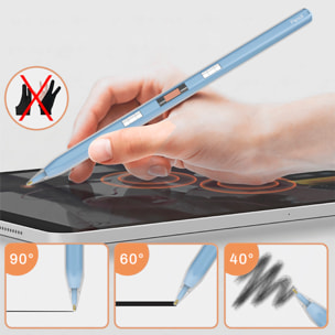 Penna a matita magnetica P10S con punte sostituibili. Nucleo inclinabile in rame superconduttore. Involucro trasparente.