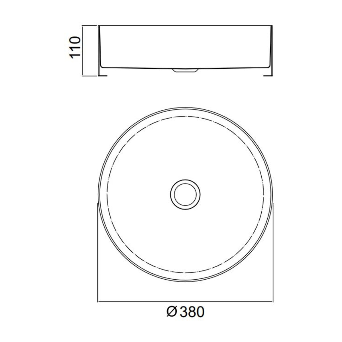 Vasque à poser 38 x 38 x 11 cm Aurum doré brossé en acier inoxydable avec bonde incluse sans trop-plein (SATAUR3838BG)