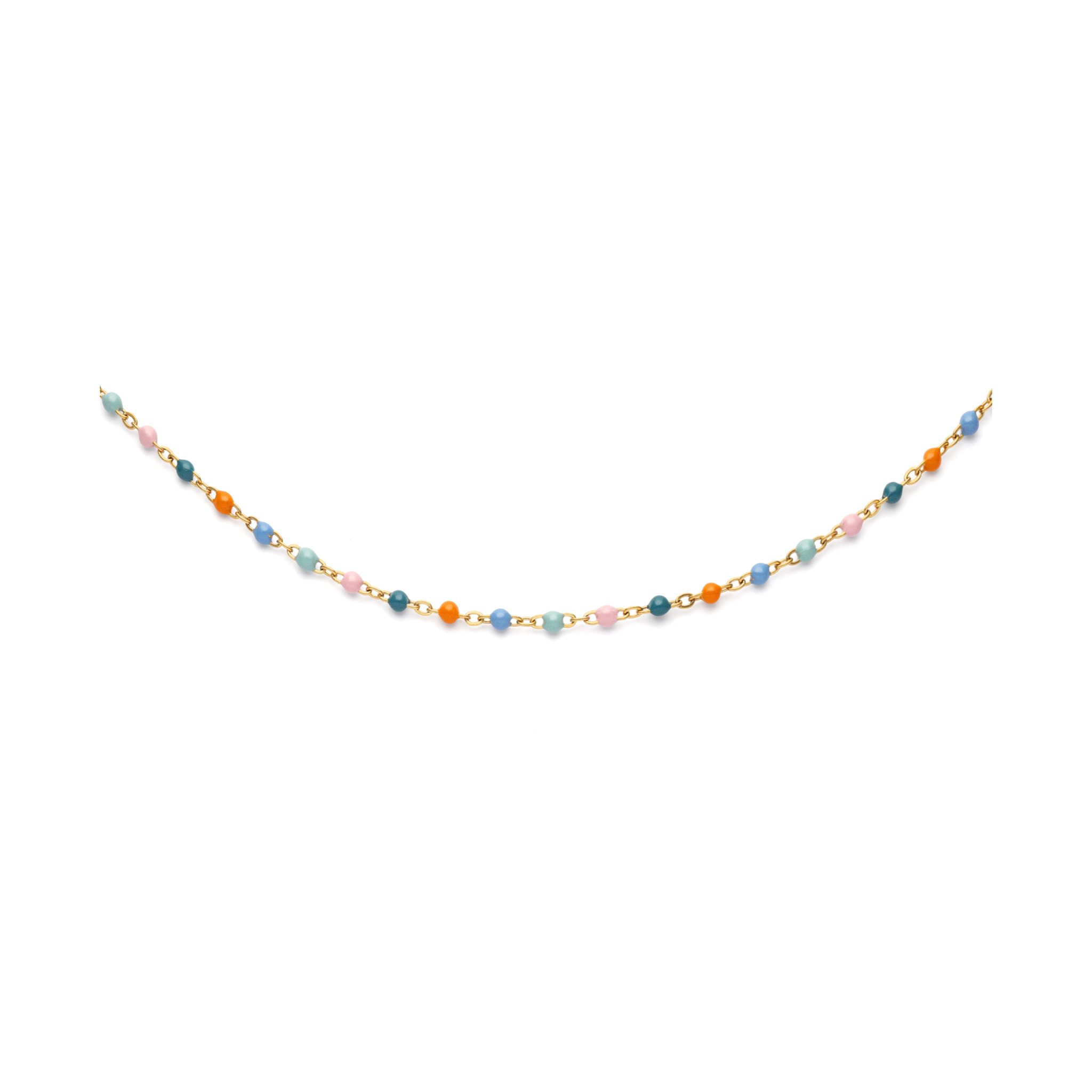 Collar Dots Alpine Enamel Acero Baño Oro