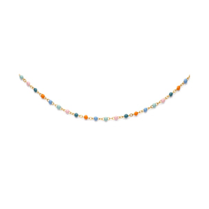 Collar Dots Alpine Enamel Acero Baño Oro