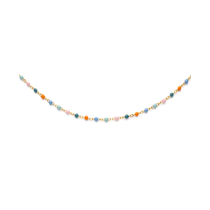 Collar Dots Alpine Enamel Acero Baño Oro