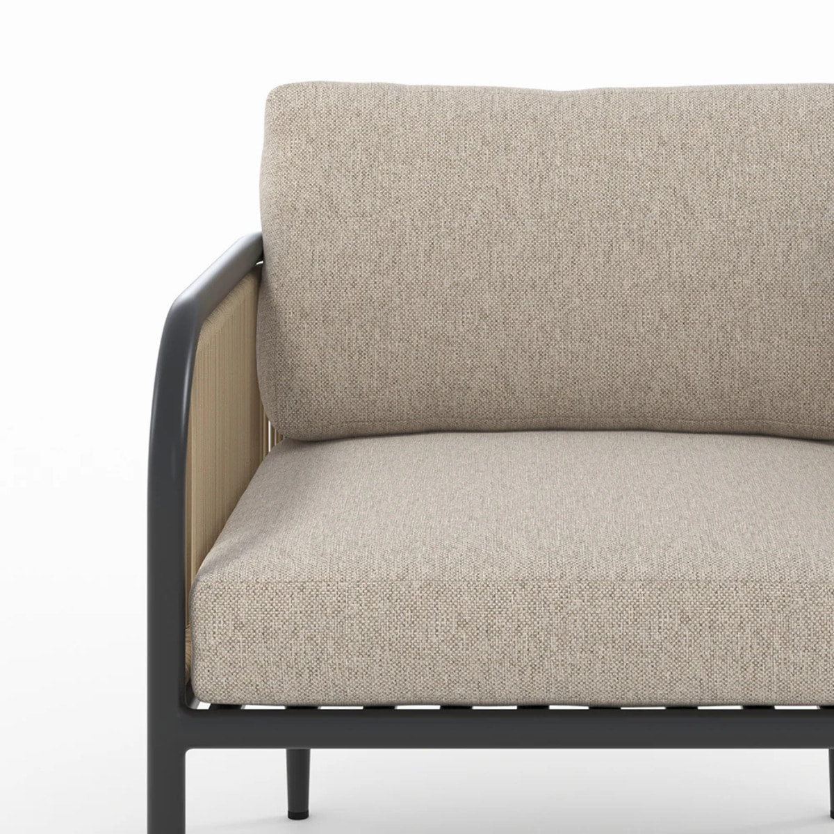 Fauteuil de jardin en acier et tissu beige - Wilo