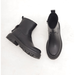 STIVALETTO FIBBIA POSTERIORE NERO