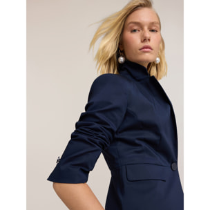 Motivi - Blazer sartoriale in misto cotone - Blu